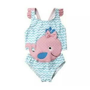 SOL SWIM Toddler Baby Girls One-Piece Swim Bathing Suit Whale Beach Summer 24M